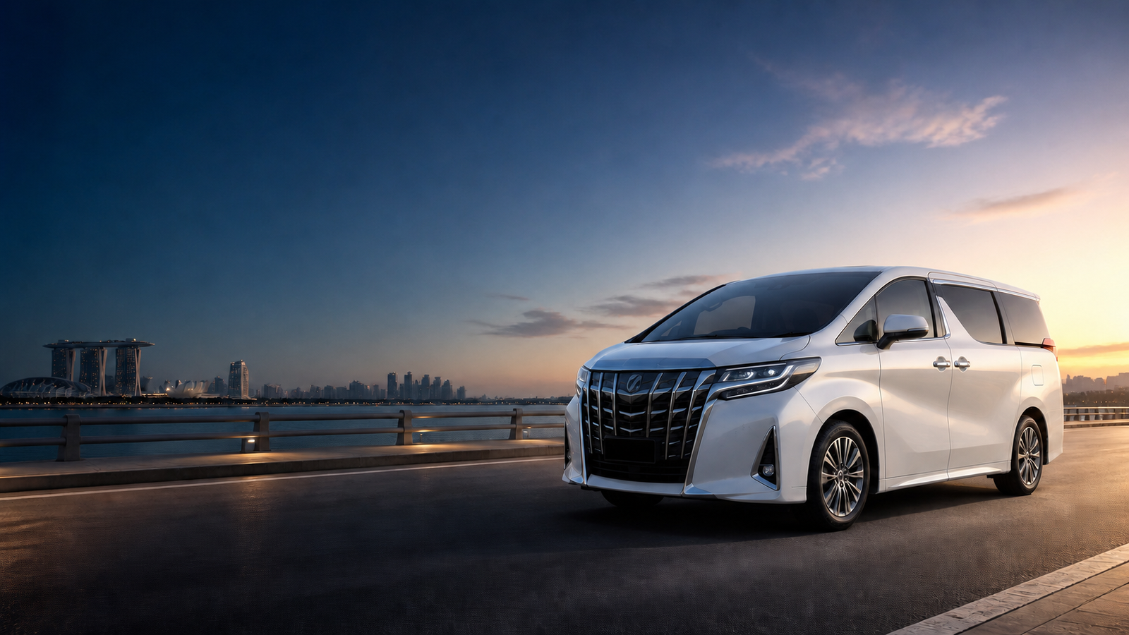 White private MPV for Singapore to Johor Bahru transfer